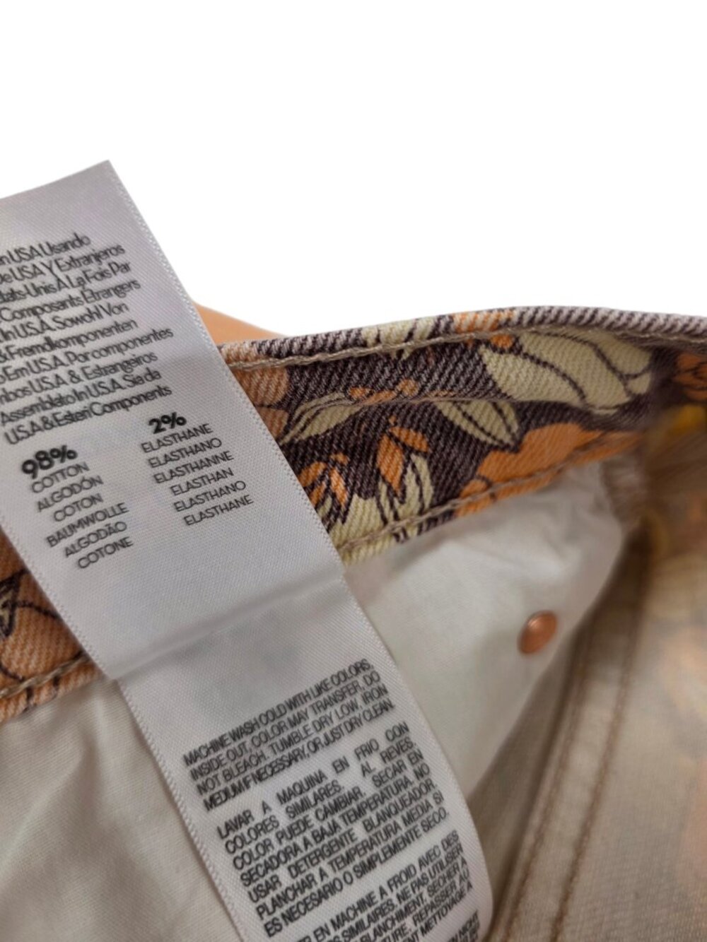 MOTHER The Kick It High Rise Straight Jeans in Orange Blossom, Zip Fly, Size 30 - Picture 7 of 12